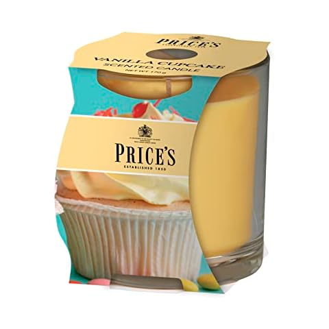 Price's Vanilla Cupcake Jar Candle with Long Lasting Scent Cover
