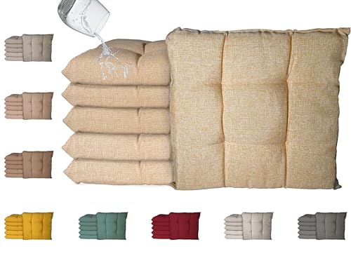 Generico Cuscini Sedie Cucina RoanHome | Morbidi e Comodi | Set Da 6 | Versatili | Duraturi ! Realizzati in Cotone Loneta | Made in Italy |