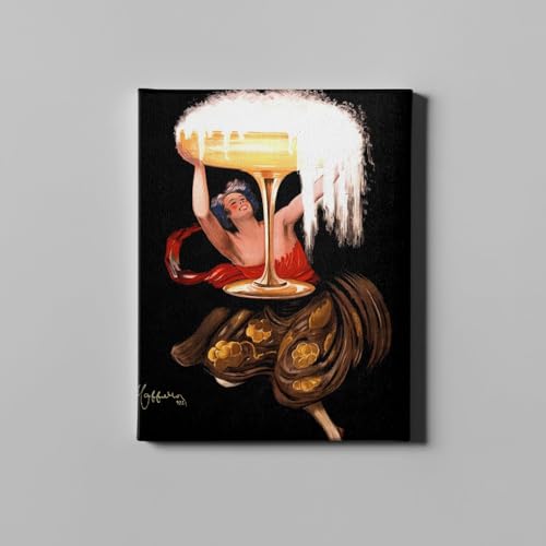 Lienzo Contratto Champagne Italy, cuadro decorativo mediano Spiffing Prints para pared