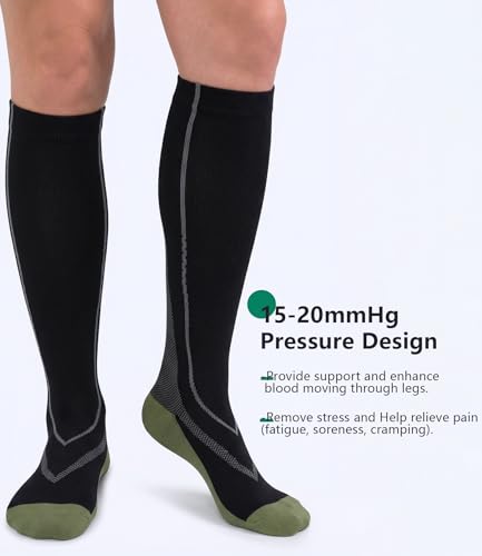 Image of FuelMeFoot 3 Pack Copper Compression Socks - Compression Socks Women & Men Circulation - Best for Medical,Running,Athletic