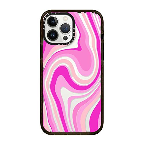 Casetify Impact Case For Iphone 13 Pro Max - Pink Swirls - Clear Black #TOP21