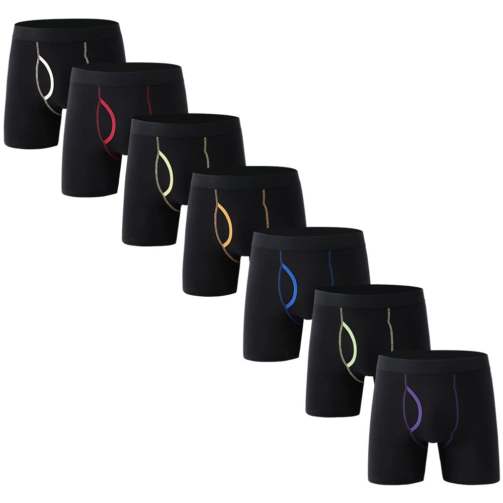 Boxer Uomo 5 Pack Boxer Briefs Cotone Elasticizzati Mutande