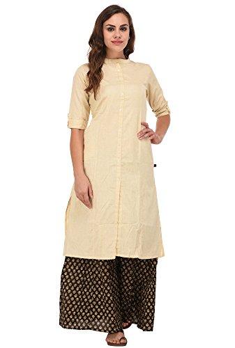 Image of Pistaa's Women's Cotton Regular Fit Casual Kurta
