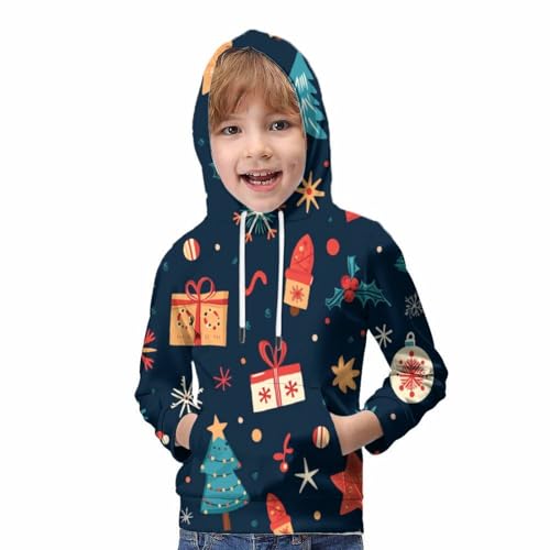 Pull sport casual pour enfants avec poches et sweat à capuchon 3D