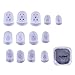 Guitar Finger Protectors 15 Silica Gel Fingertip Protector (White) + 10 Finger Pick (Black) + Plastic Box Guitar Training Practicing Tools Finger Covers For Guitar