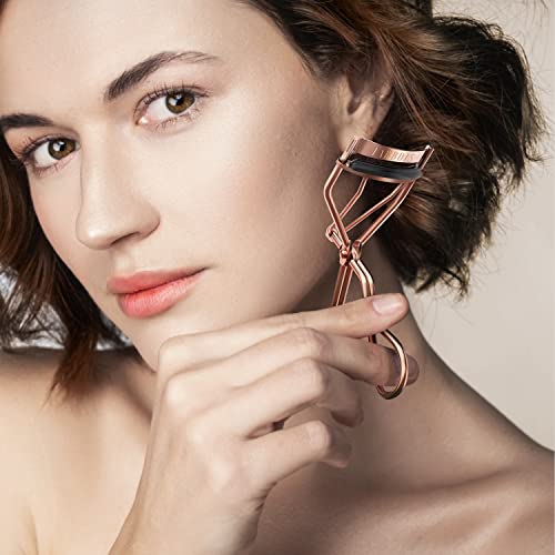 Larbois Eyelash Curler With 5 Extra Refill Pads ＆ Velvet Bag, Professional Eye Lash Curler No Pinching, No Pain And No Pulling, Make Up Tool For Perfect Curl In Seconds (Rose Gold) #TOP4
