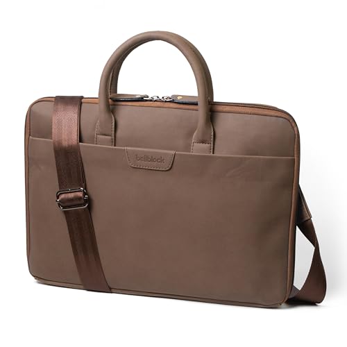 Image of Bellblock Sleek Messenger Laptop Bags For Men /Women Office Use | Travel Friendly With Luggage Strap | Office Bag For Man /Woman | Cotton Canvas | Olive Green (Upto 14 Inch)