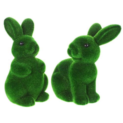 Lapin en mousse synthétique pour centres de table de Pâques rustiques x4