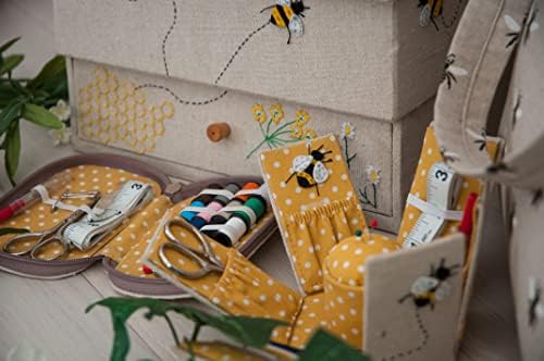 Hobby Gift Victorian Style Traditional Sewing Kit with Contents, Bee, Appliqué Design (SCHAç)
