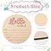 Newborn Announcement Sign, 5.9in Wooden Hello World Sign Baby Welcome Sign Birth Baby Name Plaques for Newborn Boys and Girls Photo Props Baby Shower Hospital Nursery (Light Pink)