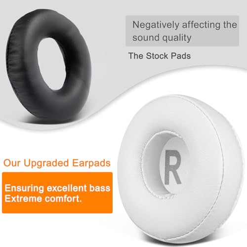 Image of SOULWIT Earpads Replacement for Sennheiser HD25 /HD25 Light(Lite) /HD25 Plus /HD25 Special Edition /HMD25 /HME25 /HMEC25 /HD250BT Headphones, Ear Pads Cushions with High-Density Foam - HD25 PL White