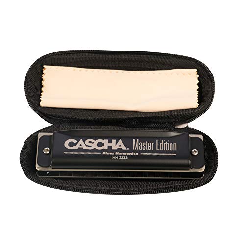 CASCHA Master Edition Harmonica Blues Harmonica en majeur avec étui souple et chiffon de nettoyage Bleu - Les Beatles, Paul McCartney, John Lennon, RIngo Starr, George Harrison CASCHA Master Edition Harmonica Blues Harmonica en majeur avec étui souple et chiffon de nettoyage Bleu – Image 6