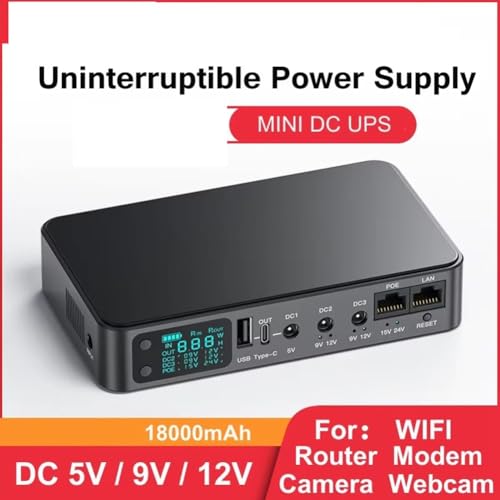Mini UPS DC alimentation sans interruption routeur Wifi modem 18000mAh