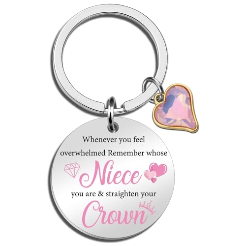 Niece Gifts from Auntie Unique Nieces Keychain Best Birthday Christmas Graduation Gift for...