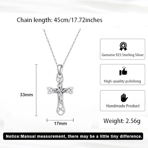 Collier Croix Celtique Amour Infini, exprimez vos sentiments avec ce bijou en argent pour femme - 2
