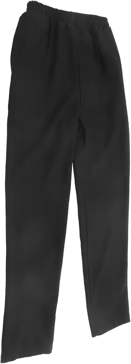 Chef Work Pants for Men Black, Breathable Kitchen Uniform Trousers with Pockets, Restaurant Chef Vent Baggy Pants for Cooks and Servers Size S