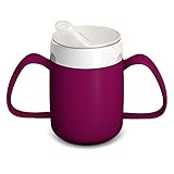 Ornamin 2-Henkel-Becher mit Trink-Trick 140 ml brombeer mit Schnabelaufsatz (Modell 815 + 806) / Spezial-Trinkhilfe, Tremor-Becher, Schnabelbecher… (brombeer)