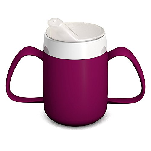 Ornamin 2-Henkel-Becher mit Trink-Trick 160 ml brombeer mit Schnabelaufsatz (Modell 815 + 806) / Spezial-Trinkhilfe, Tremor-Becher, Schnabelbecher… (brombeer) Cover