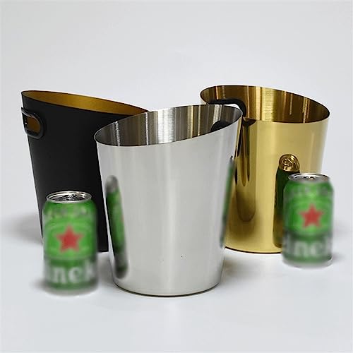 Cubo de champán elegante en acero inoxidable silver para accesorios de bar de vinos 5