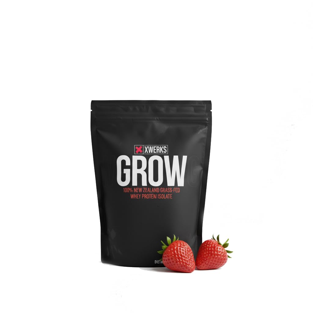- Grow Whey Protein Powder, 25g Pure Isolate Protein from New Zealand Grass Fed Cows, Builds Strength and Speeds Recovery, Paleo and Keto Friendly, Soy and Gluten Free, Strawberry, 30 Servings