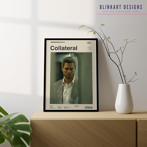 Image of BLINKART Collateral Vintage Movie Poster Frame 8x12 Inch | Premium 300 GSM Paper Wall Print | Mid Century Vintage Film Artwork for Home, Bedroom, Living Room, Office | Framed Photo Decor