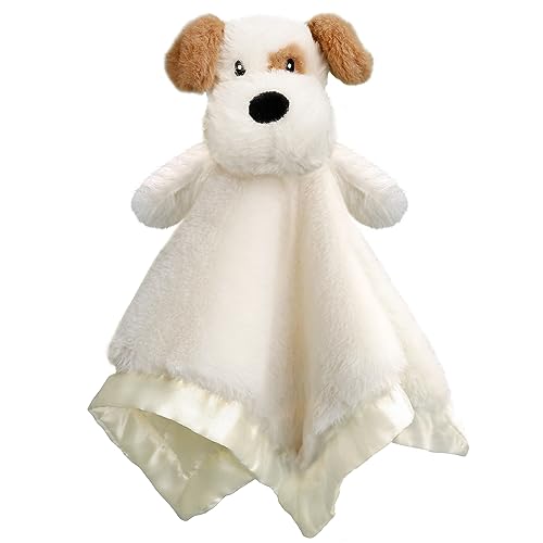 BEILIMU Dog Security Blanket Soft Lovey Baby Stuffed Animal with Satin Backing for Toddler Infant Newborn Boys and Girls, Lovely Unisex Puppy Snuggle...