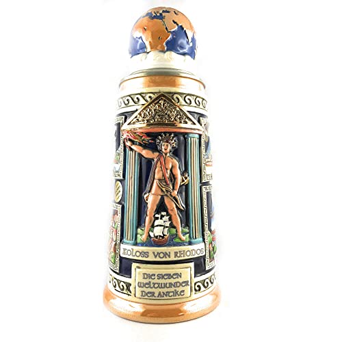 King Seven Wonders German Beer Stein 0.75 Liter