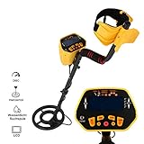 【HOHE EMPFINDLICHKEIT】Detektionstiefe: 15 cm.Pinpointer in dem Metalldetektor integriert, punktgenaue Bestimmung der Position des Metalle. Die Metalle können erkannt werden, sobald die Metalldetektor es nähert. Ertönt ein Piepton und das Licht blinkt.