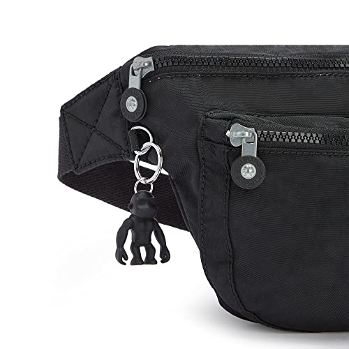 Image of Kipling Women's Women's Yasemina Xl Waistpack, Extra Large Pack, Nylon Crossbody Fanny Waistpack, Black Noir, Extra Large US
