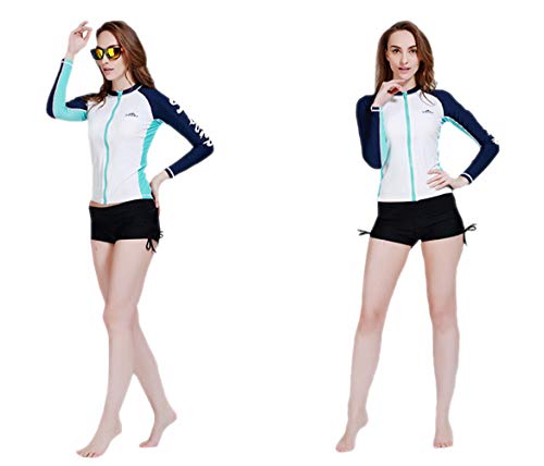 BIKMAN Trajes de Buceo para Pareja Camisetas de Manga Larga para Mujer y Hombre miniatura 5