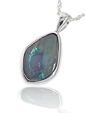 In 925er Silber gefasst Opal Silber Anhänger