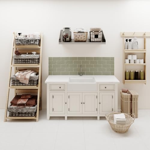 Image of AmGood Stainless Steel Wall Shelf with Side Guards (36 inch Long x 18 inch Deep)