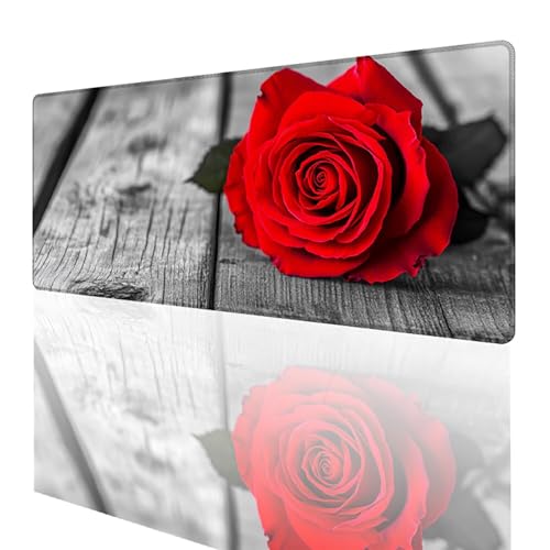 Tapis de souris rouge et rose gaming XXL 900x400mm pour bureau G-6118