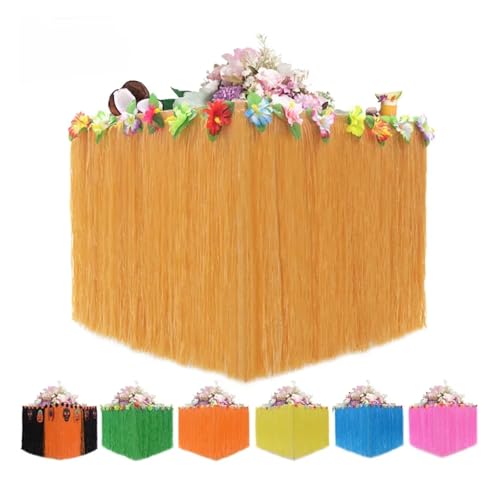 Party-Tischrock-Dekoration, Partytischrock Mehrfarbig 276x(30-75)(Orange,276x30)