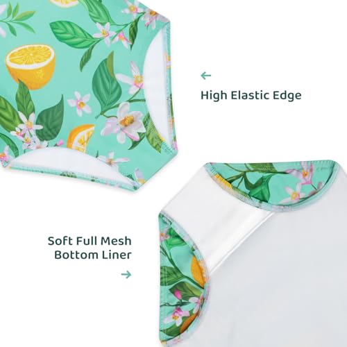 Image of Girls One Piece Swimsuits Summer UPF 50+ Quick Dry Beach Bathing Suit Cross Shoulder Strap Swimwear 2-10 Years