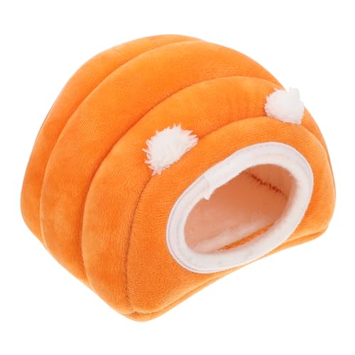 PartyKindom 1個 ハムスターの巣 ぬいぐるみ 寝具 暖かい ハムスターの寝小屋 ネスト 屋内 hamster ハムスター ハムスターコットンケージ ペットの睡眠の巣 北極フリース Orange