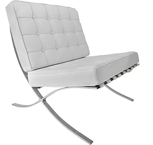 Inhomedesign Chaise Barcelona - Blanc Premium
