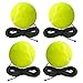 4 個弾性ロープテニストレーニングボールボールストリング付きセルフ練習トレーナーツールシングルプレーヤー練習テニストレーニングストリング付き、テニストレーナール 紐付き 硬式 テニス 練習