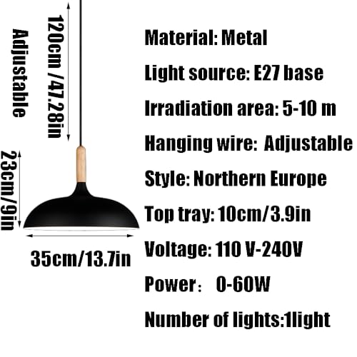 Suspension fer style simple lampe suspendue décorative E27 - 7