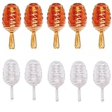 DAZAIGE Empty Lip Glaze Tubes, 10 Pieces Mini Honey Lip Gloss Bottles with Wand Applicator Plastic...
