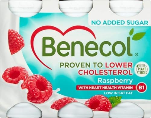 Benecol No Added Sugar Raspberry Yogurt Drink, 6x67.5g