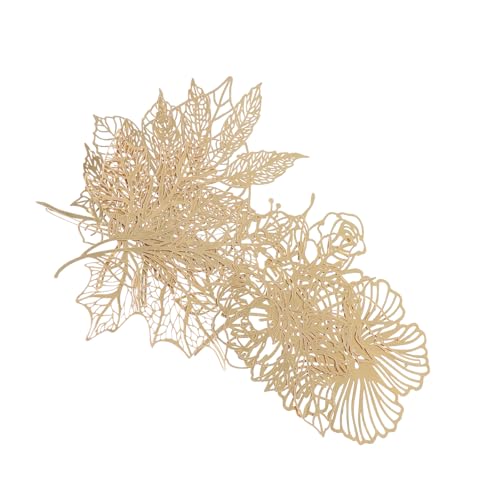 COHEALI 10 Hojas de Papel de Encaje Hueco Dorado para Scrapbooking, Papel Decorativo DIY para Álbumes y Manualidades Artísticas, Material Creativo para Cuentas y Decoración Artesanal