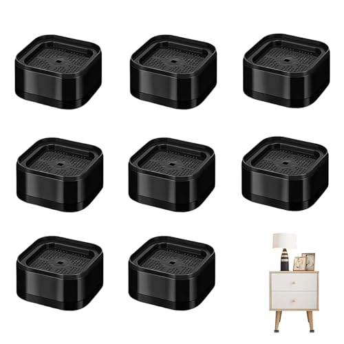 SIXHAOBU 8 Piezas elevaciones de Muebles, Apilable Elevador Mesa, Altura de 3,5 cm, Adecuado para Patas de Mesa extensión con diámetros Inferiores a 5 cm para Sillas, Sofás, Lavadoras