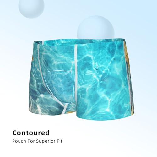 Boys' Cotton Boxer Brief Soft Underwear-Coral And Seashell On The Beach4