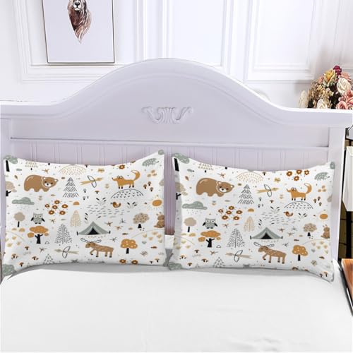 Housse de couette 140x200 animaux dessin animé avec taie 65x65 - 7
