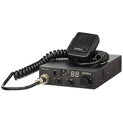 Uniden PRO510XL Pro Series 40-Channel CB Radio. Compact Design. Backlit LCD Display. Public Address. ANL Switch and 7 Watts of Audio Output. Unique PLL Circuit. S/RF LED Meter. , Black
