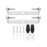 TOP-VIGOR 2Sets Light Fixture Ceiling Bracket, 80mm Ceiling Light Plate Kit, Light Fixture Mounting Bracket Plate Steel Crossbar for Home Office Pendant Wall Light, with Screw Washer Nut