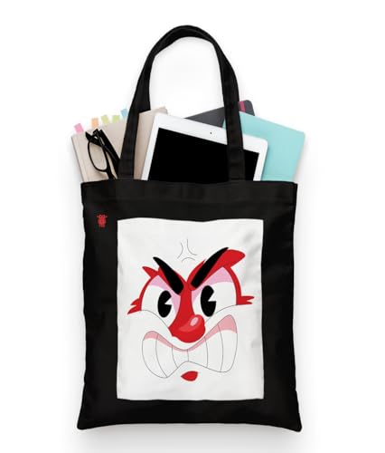 Image of ZORI Black Tote Bag With Pocket Printed Designed Canvas Tote Bags For Women large capacity,Tote bag For Shopping, College, Travel, More Canvas Handbag For Unisex Bag