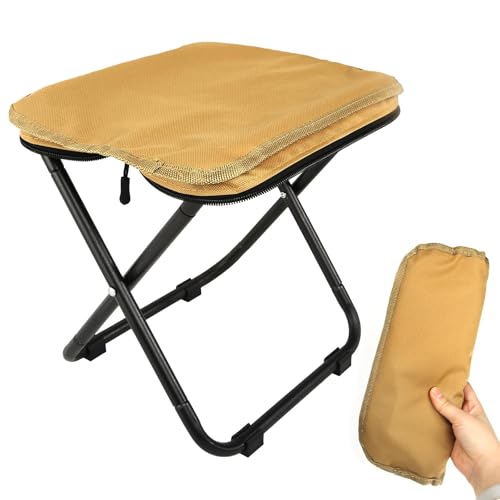 Camping Hocker 28.5CM, Tragbarer Stuhl Faltbar mit Aufbewahrungsbeutel Fußhocker Outdoor, Mini-Klapphocker Leicht Sitz Falthocker für Wandern Angeln Grillen Strand(Khaki) Camping Hocker 28.5CM, Tragbarer Stuhl Faltbar mit Aufbewahrungsbeutel Fußhocker Outdoor, Mini-Klapphocker Leicht Sitz Falthocker für Wandern Angeln Grillen Strand(Khaki)