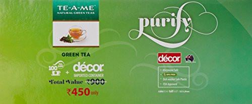 Image of TE-A-ME Green Tea 100 Bags | Green Tea 100 Bags Env | No Added Flavour (Pack of 2)